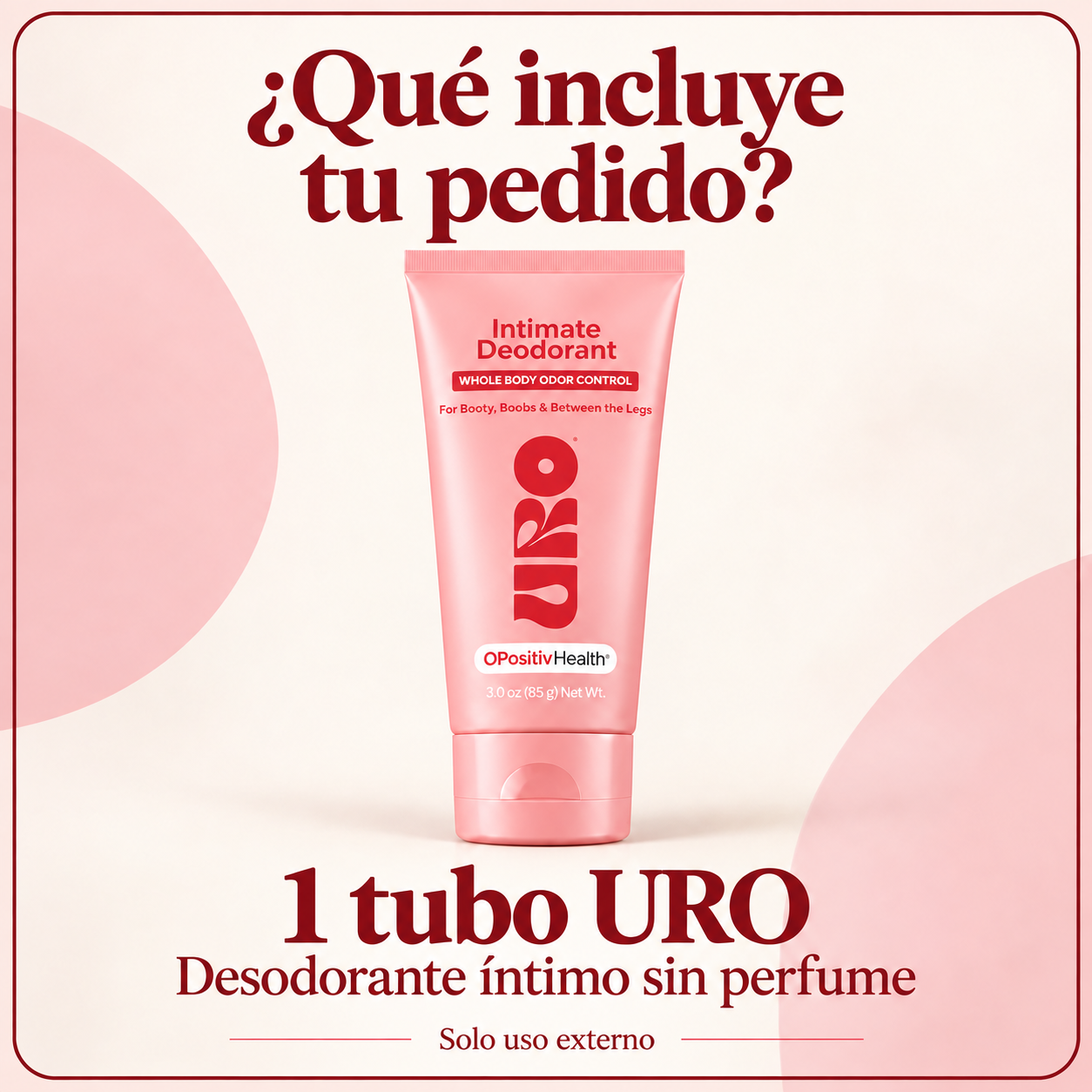 Contenido del pedido: un tubo de URO crema