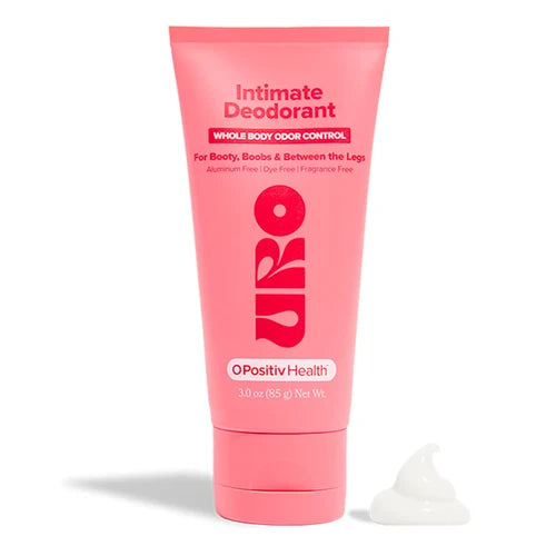 Tubo rosa de desodorante íntimo URO en crema sin perfume