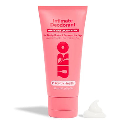 Tubo rosa de desodorante íntimo URO en crema sin perfume